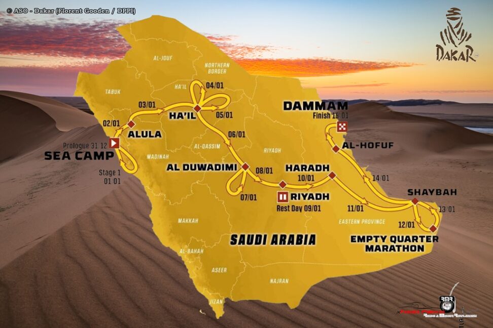 Se presentó el detalle de las etapas del Dakar 2023