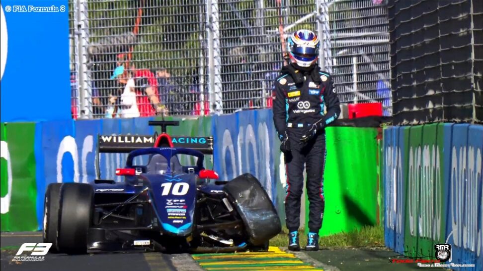 Abandono de Colapinto en la segunda carrera de la F3 en Australia