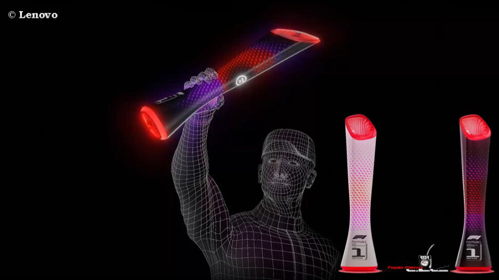 El beso al trofeo de Fórmula 1