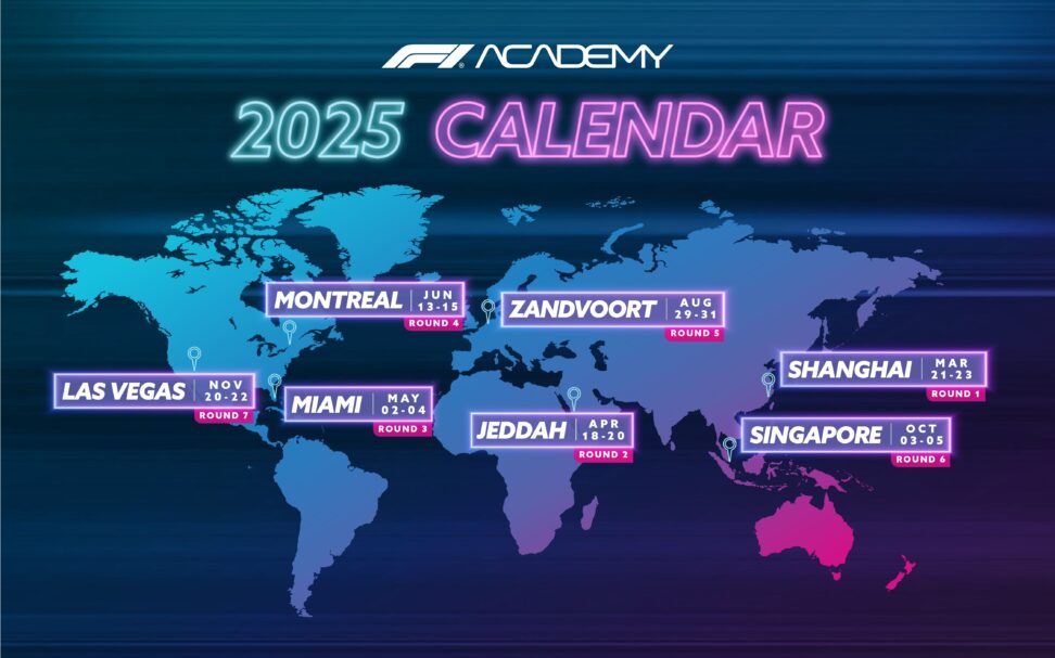 F1 Academy presentó su calendario 2025