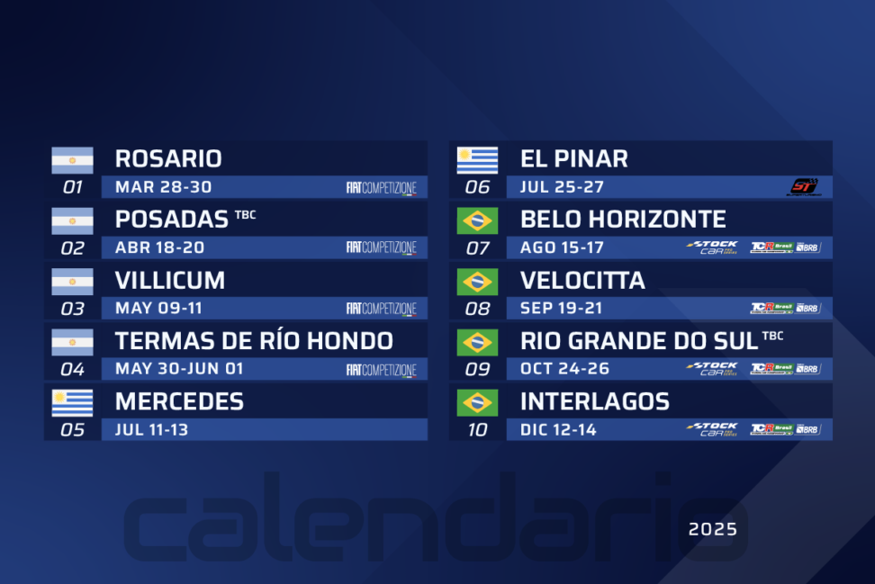 El TCR South America Banco BRB confirmó sus escenarios para la próxima temporada